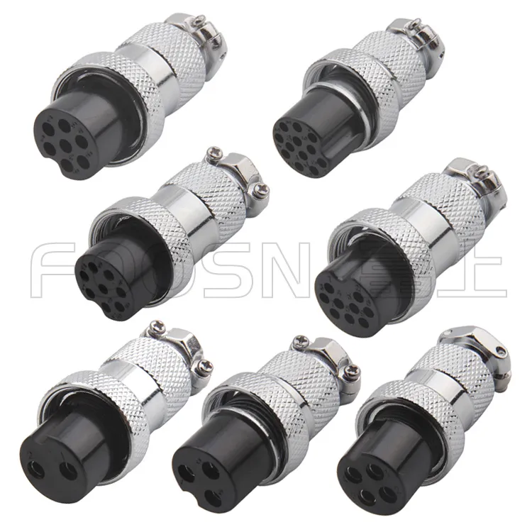 GX12系列2P/3P/4P/5P/6P/7P 母头连接器