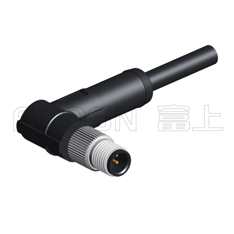 M5弯式针型成型插头