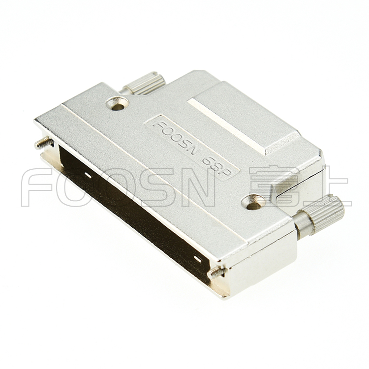 SCSI DB-68P 焊线公头 螺丝式锌合金外壳