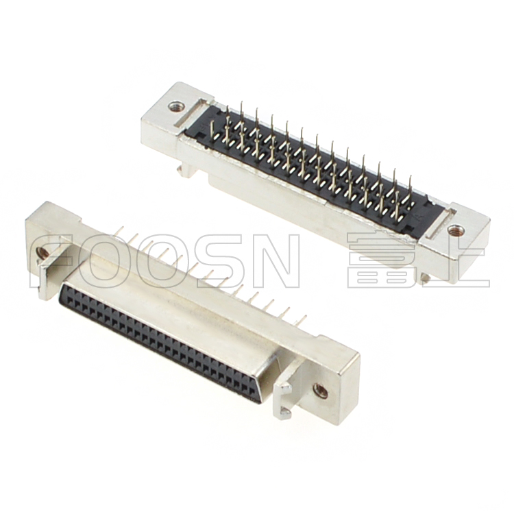 SCSI DB 50P 180度插板母座,HPDB 50P直插母座