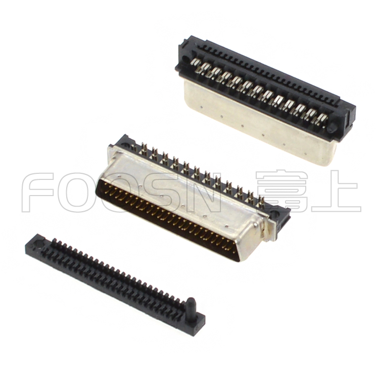SCSI DB-50P 90度刺破式焊线公头