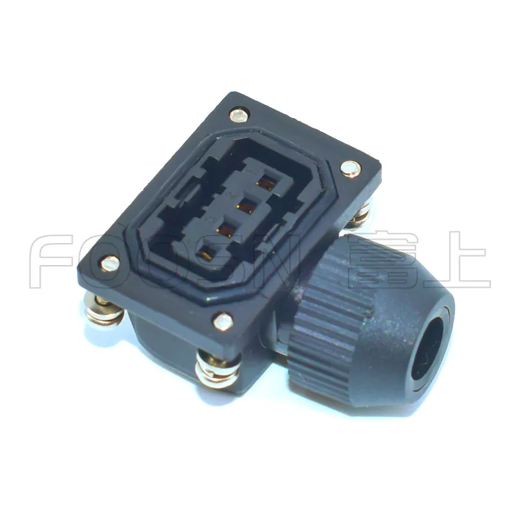 4P电机插头_三菱小功率伺服电机动力线4芯接头