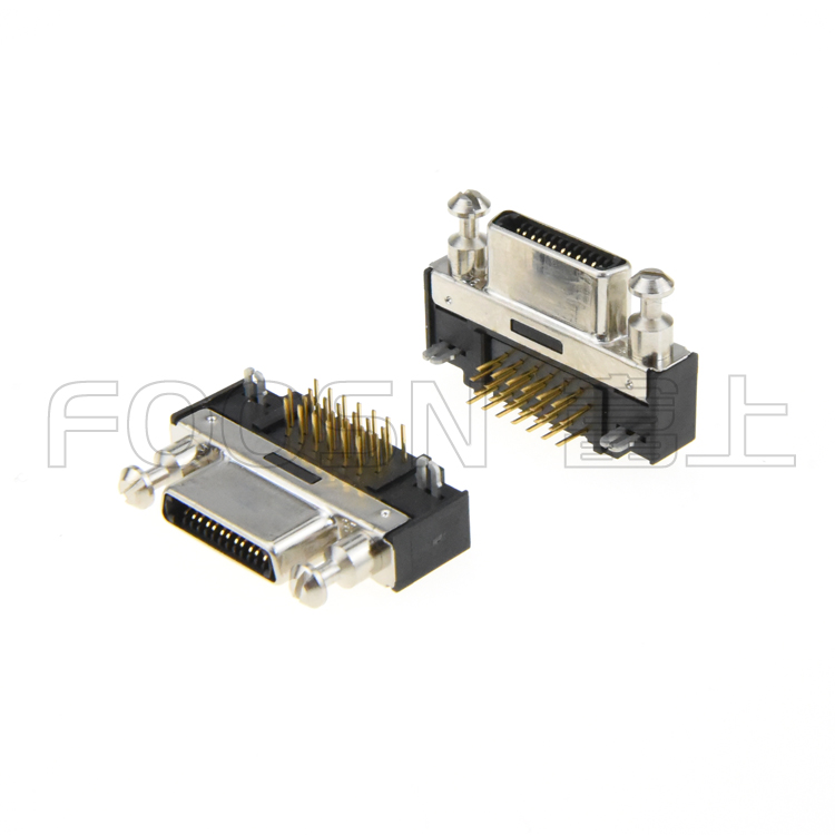 SDR 26P 插板母座,Camera Link工业相机90度母座