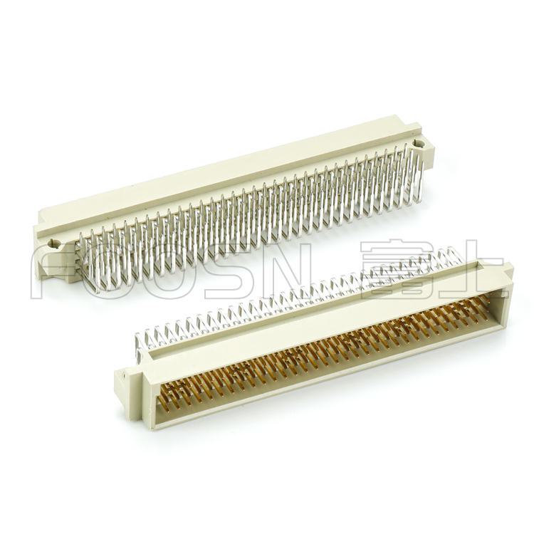 DIN41612欧式插座4排128针 4*32P PH2.54 90度弯公