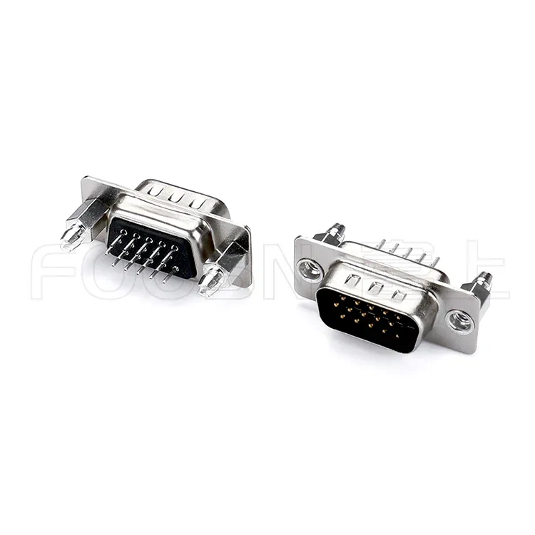 D-SUB连接器HDP三排15P/26P/44P/62P 180度插板公头 产品细节图