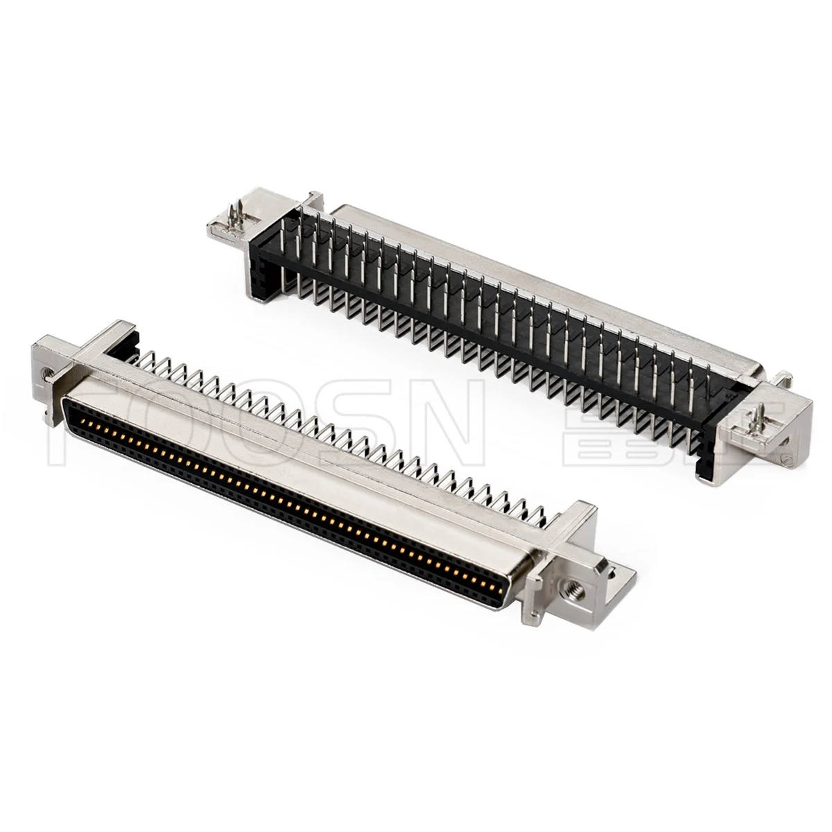 SCSI CN-100P 90度插板母座,MDR 100芯弯插母座 - FCN100-F92301-34 产品细节图